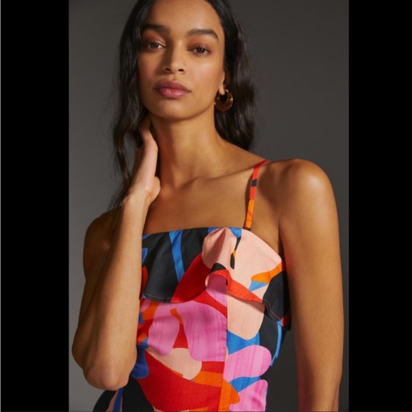 Anthropologie NWT Corey Lynn Calter Ruffled
Printed Mini Dress Size M. - Picture 2 of 12
